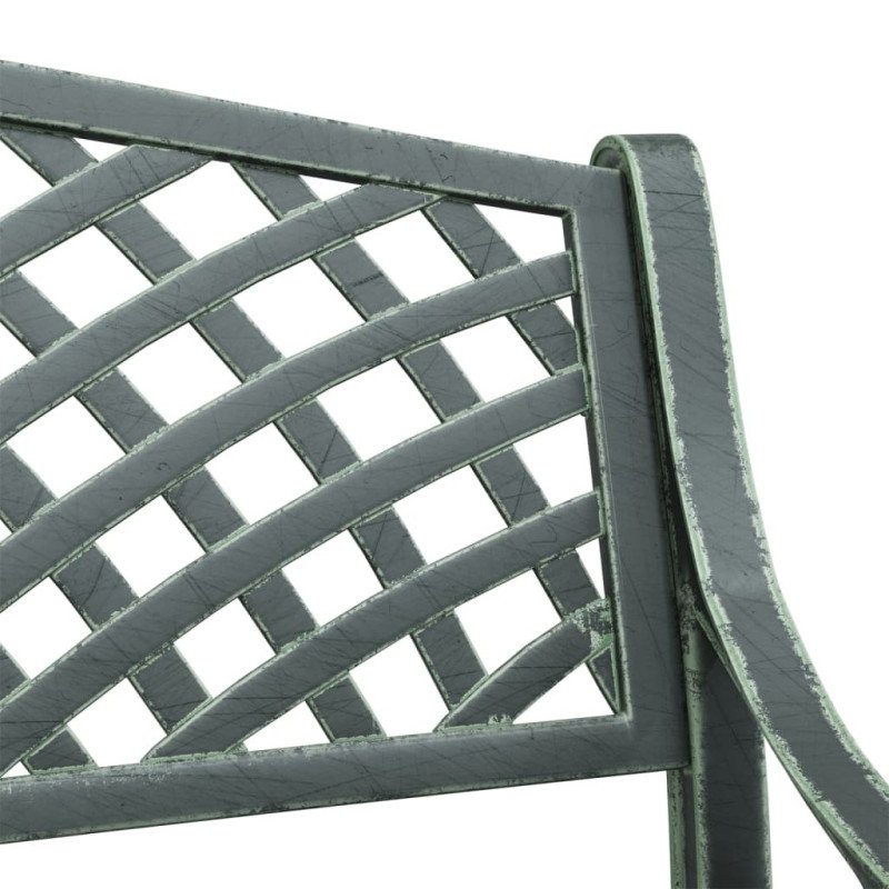 vidaXL Záhradná lavička 102 cm odlievaný hliník zelená