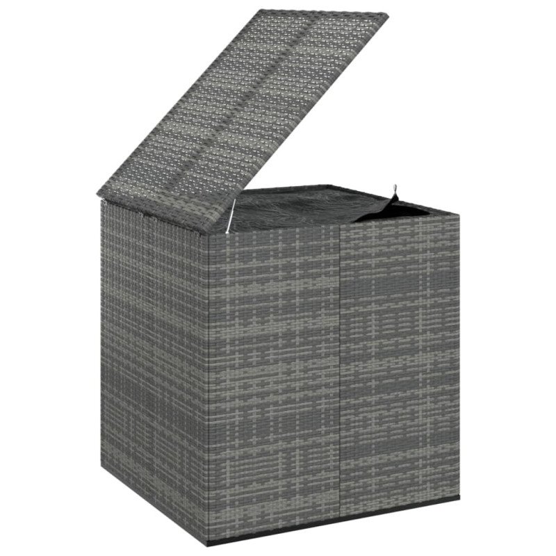 vidaXL Záhradný úložný box z polyratanu 100x97,5x104 cm sivý
