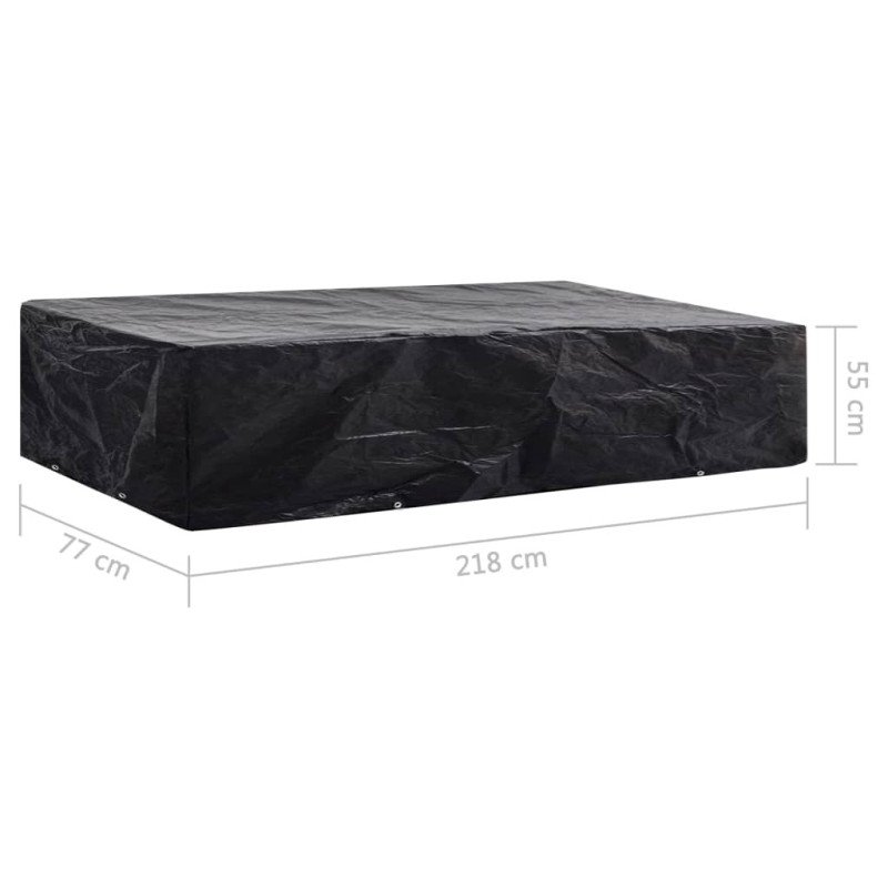 vidaXL Obal na lehátko s 8 očkami 218x77x55 cm