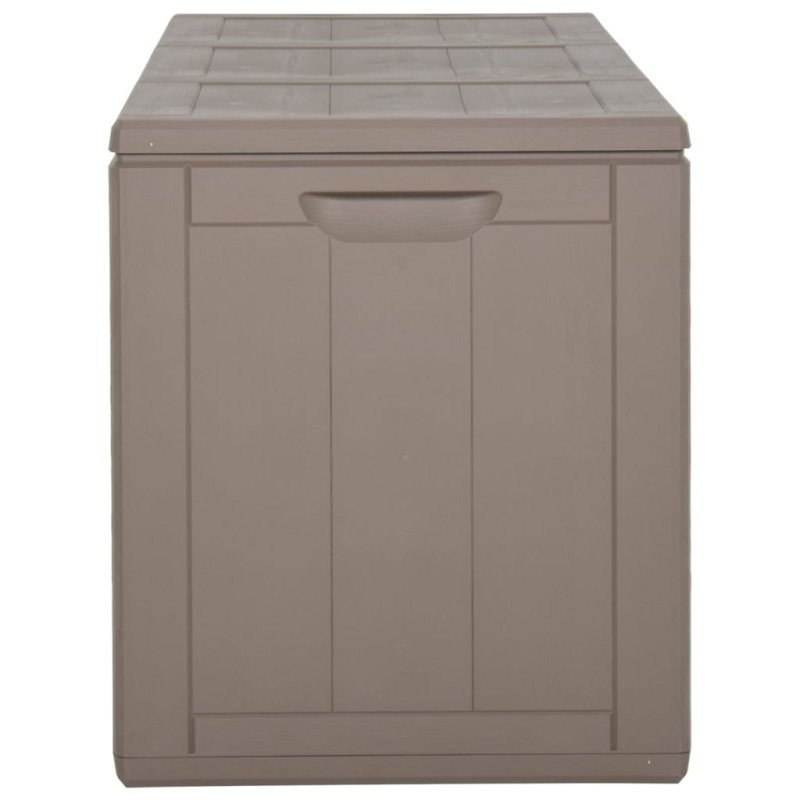 vidaXL Záhradný úložný box 270 l, hnedý, PP ratan