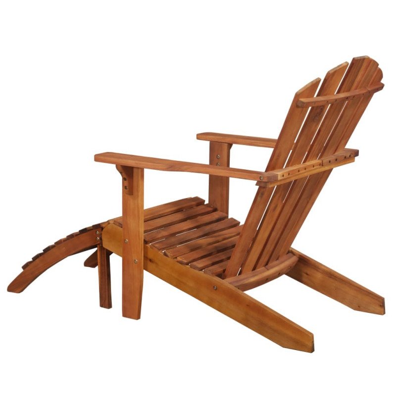 vidaXL Záhradná stolička Adirondack s podnožkou, akáciový masív