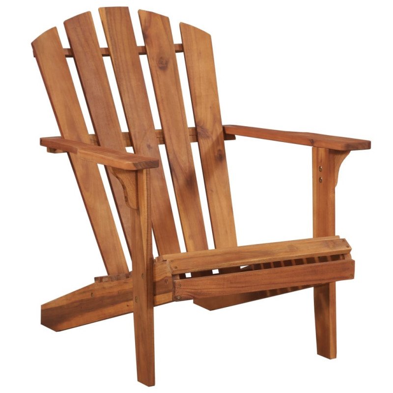 vidaXL Záhradná stolička Adirondack s podnožkou, akáciový masív