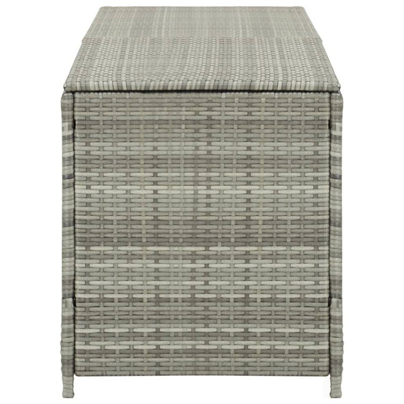 vidaXL Záhradný úložný box sivý 200x50x60 cm polyratanový