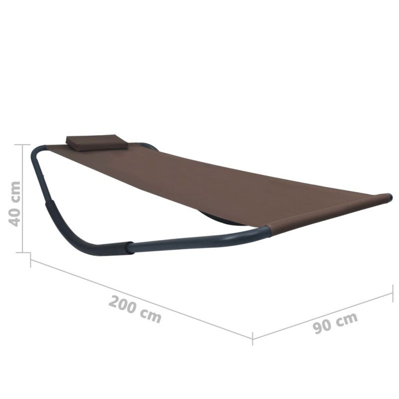 vidaXL Záhradná posteľ hnedá 200x90 cm oceľová