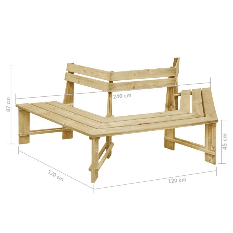 vidaXL Záhradná lavička 240 cm, impregnovaná borovica