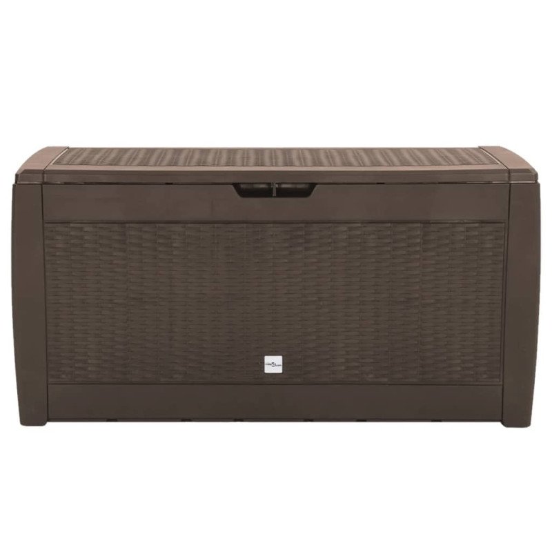 vidaXL Záhradný úložný box hnedý 119x48x60 cm polypropylénový
