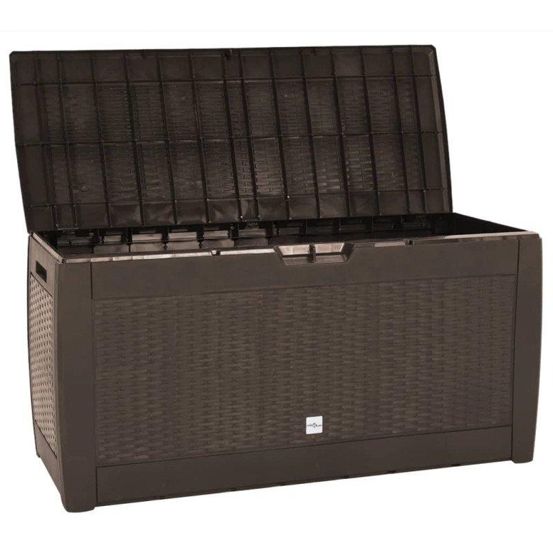 vidaXL Záhradný úložný box hnedý 119x48x60 cm polypropylénový