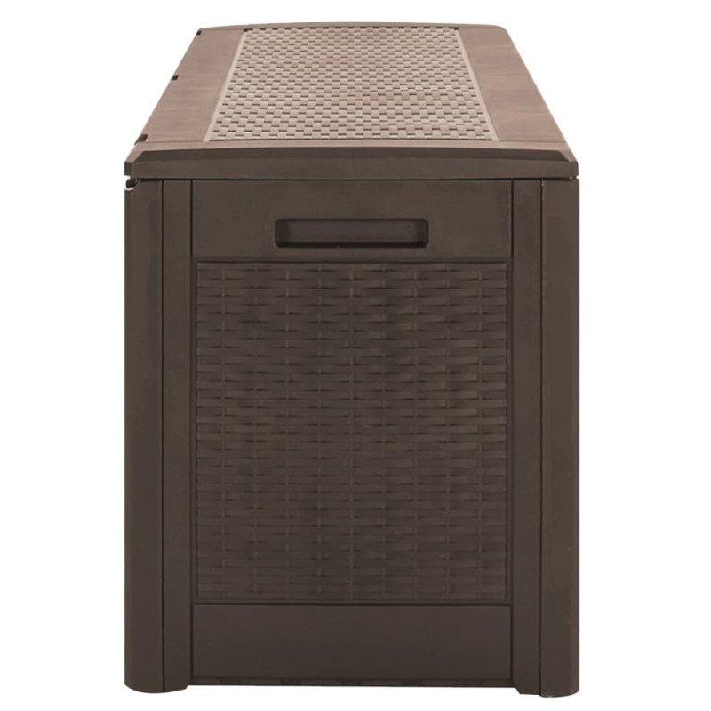 vidaXL Záhradný úložný box hnedý 119x48x60 cm polypropylénový