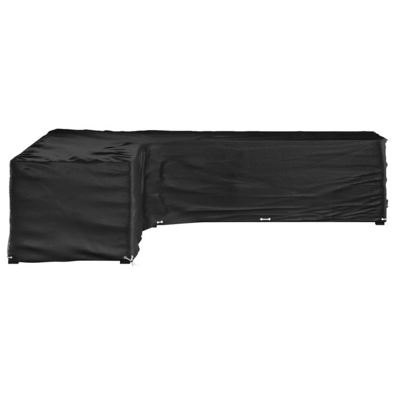 vidaXL Kryt na záhradný nábytok v tvare L 20 očiek 300x300x70 cm