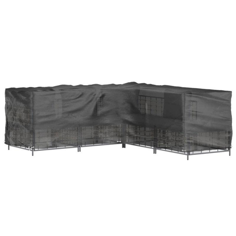 vidaXL Kryt na záhradný nábytok v tvare L 20 očiek 300x300x70 cm