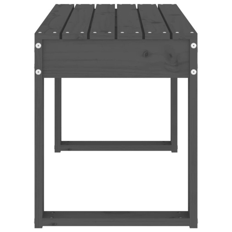 vidaXL Záhradná lavica sivá 80x38x45 cm masívna borovica
