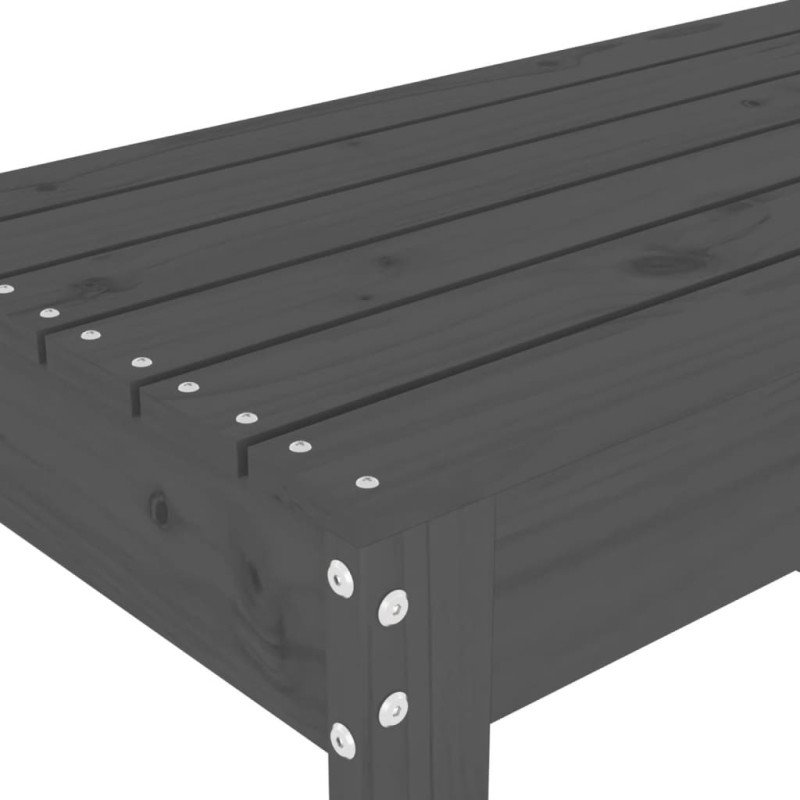vidaXL Záhradná lavica sivá 80x38x45 cm masívna borovica