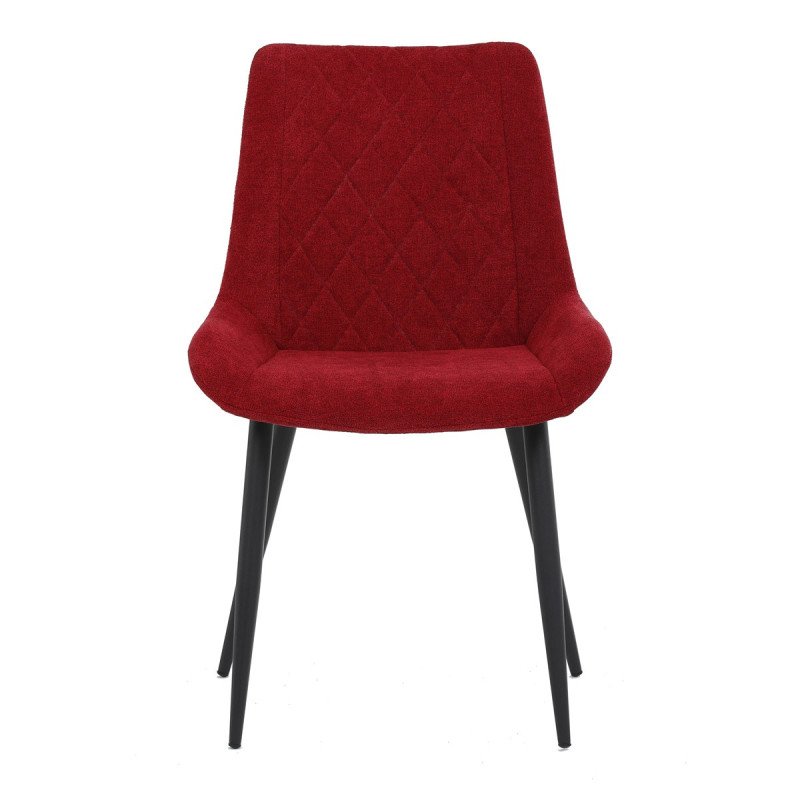 Autronic - Jídelní židle, červená látka, černý kov - DCL-218 RED2