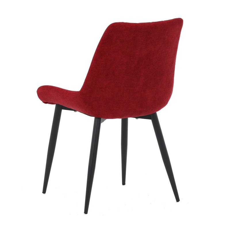 Autronic - Jídelní židle, červená látka, černý kov - DCL-218 RED2