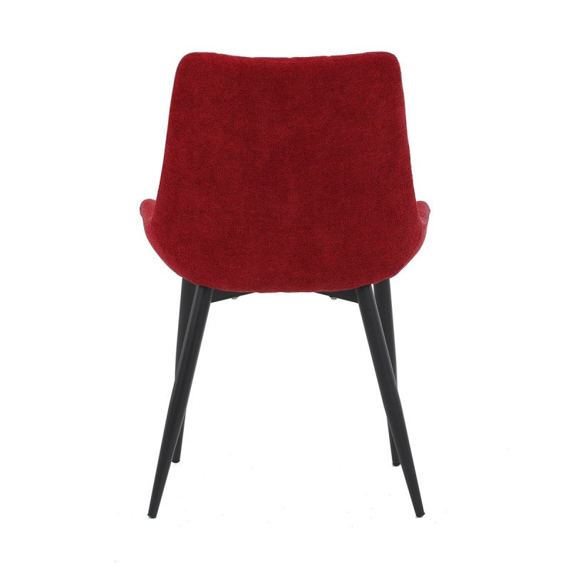 Autronic - Jídelní židle, červená látka, černý kov - DCL-218 RED2
