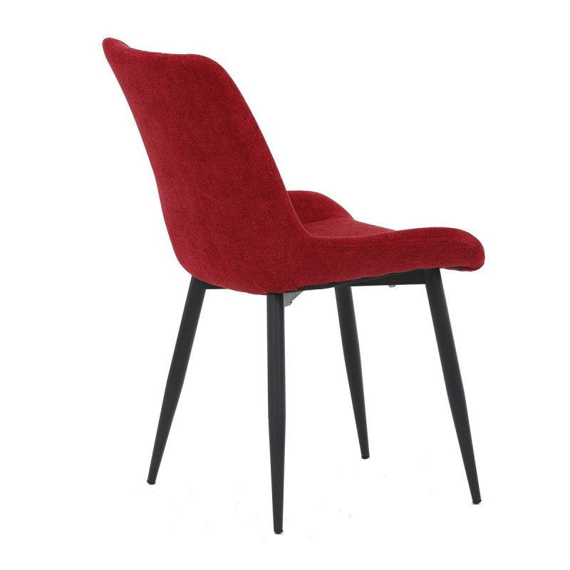 Autronic - Jídelní židle, červená látka, černý kov - DCL-218 RED2