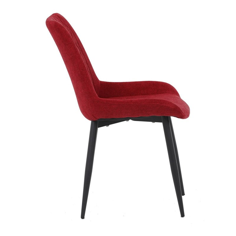 Autronic - Jídelní židle, červená látka, černý kov - DCL-218 RED2