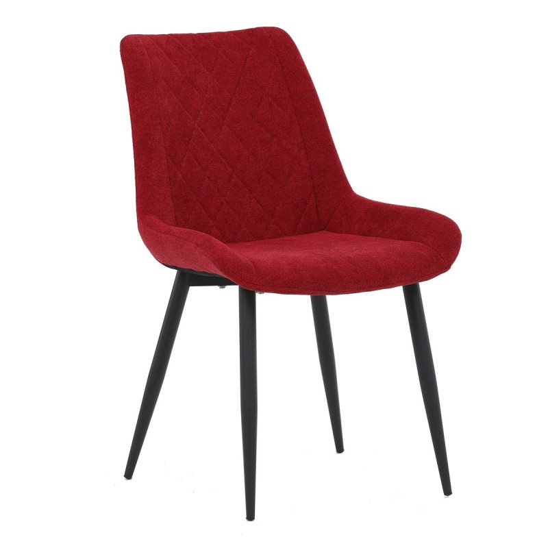 Autronic - Jídelní židle, červená látka, černý kov - DCL-218 RED2