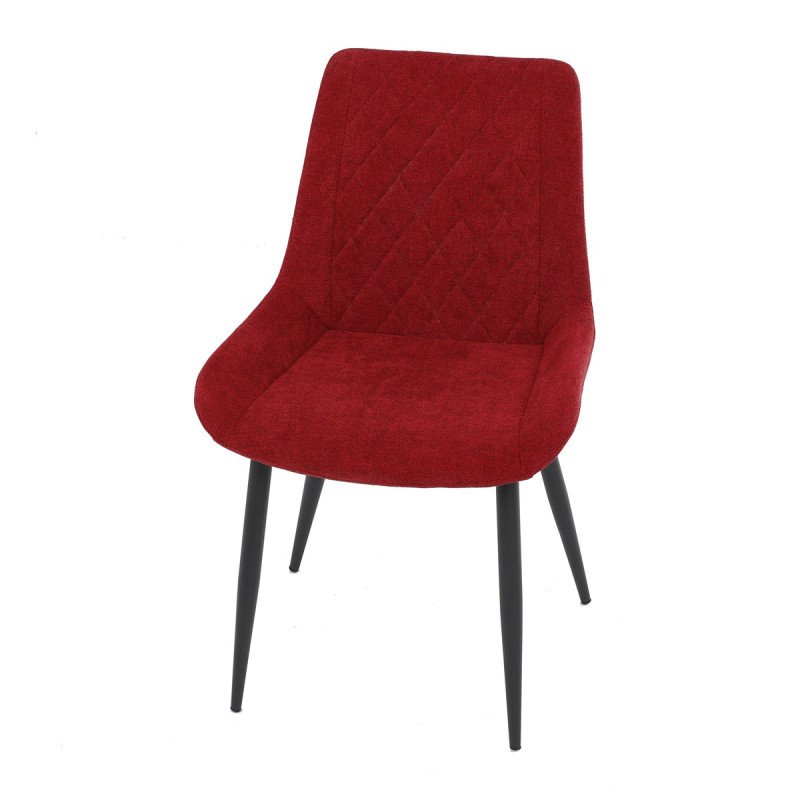 Autronic - Jídelní židle, červená látka, černý kov - DCL-218 RED2