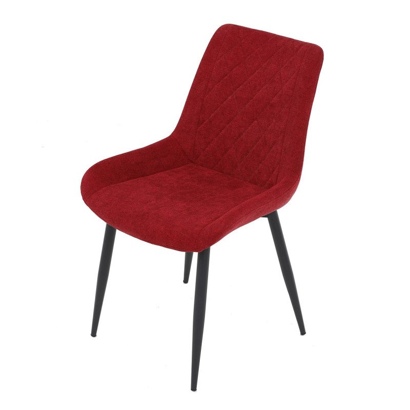 Autronic - Jídelní židle, červená látka, černý kov - DCL-218 RED2