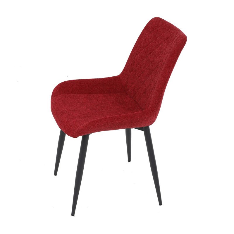 Autronic - Jídelní židle, červená látka, černý kov - DCL-218 RED2