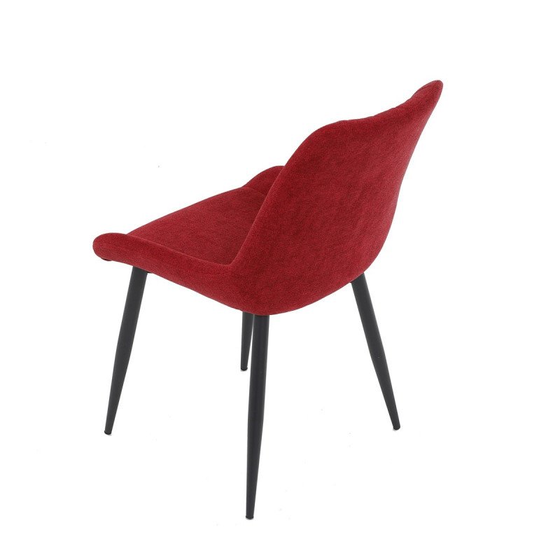 Autronic - Jídelní židle, červená látka, černý kov - DCL-218 RED2
