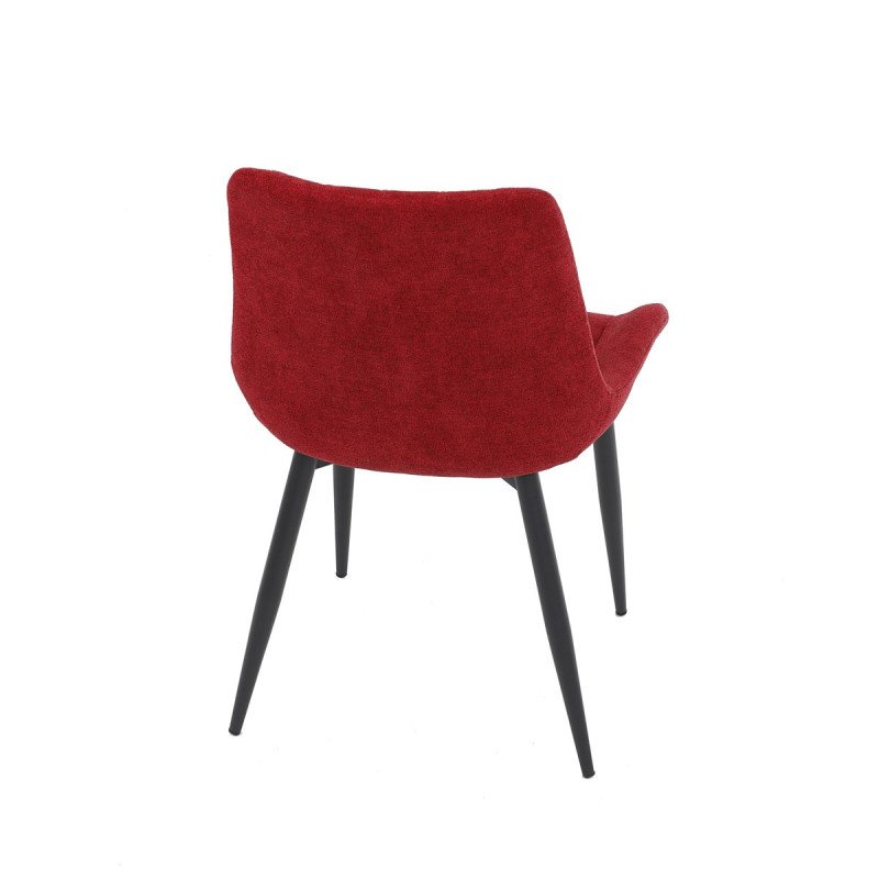 Autronic - Jídelní židle, červená látka, černý kov - DCL-218 RED2