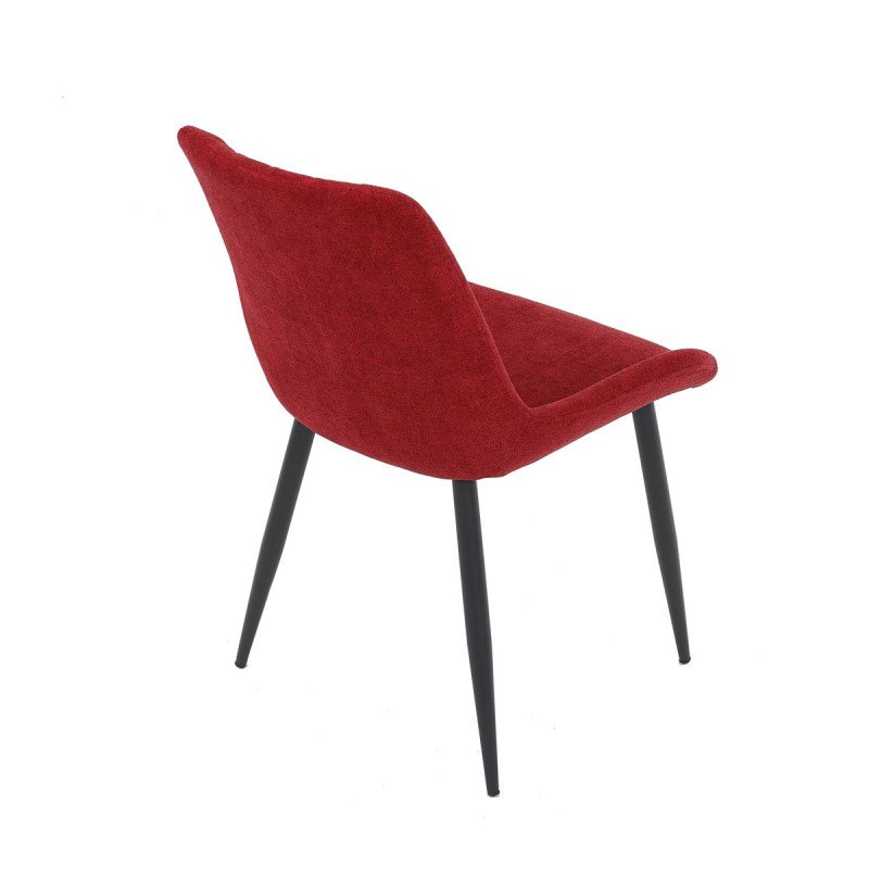 Autronic - Jídelní židle, červená látka, černý kov - DCL-218 RED2