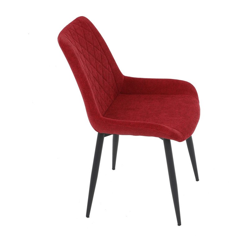 Autronic - Jídelní židle, červená látka, černý kov - DCL-218 RED2