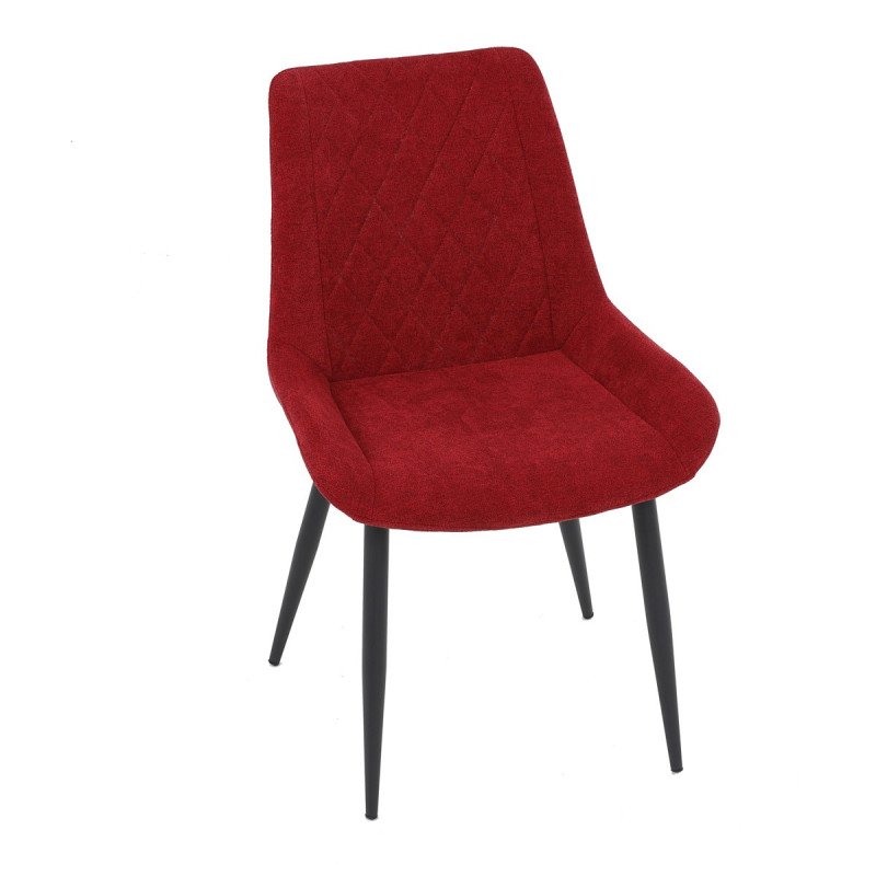 Autronic - Jídelní židle, červená látka, černý kov - DCL-218 RED2