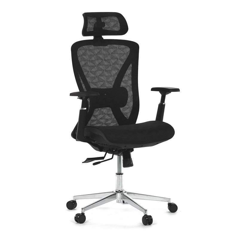 Autronic - Židle kancelářská, černá MESH, plastový kříž - KA-S258 BK