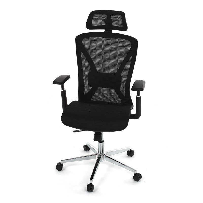 Autronic - Židle kancelářská, černá MESH, plastový kříž - KA-S258 BK