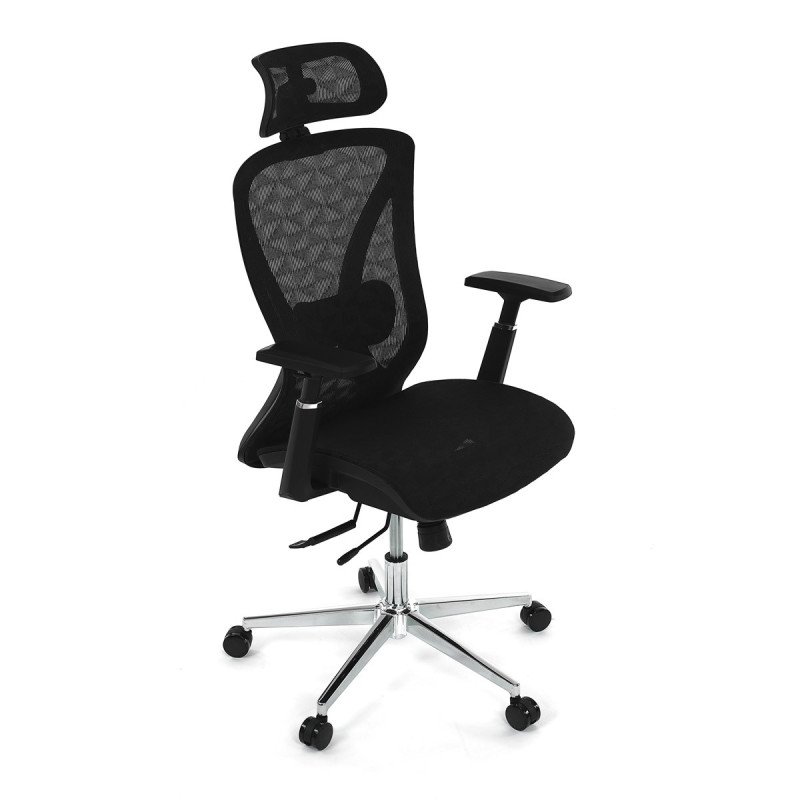 Autronic - Židle kancelářská, černá MESH, plastový kříž - KA-S258 BK