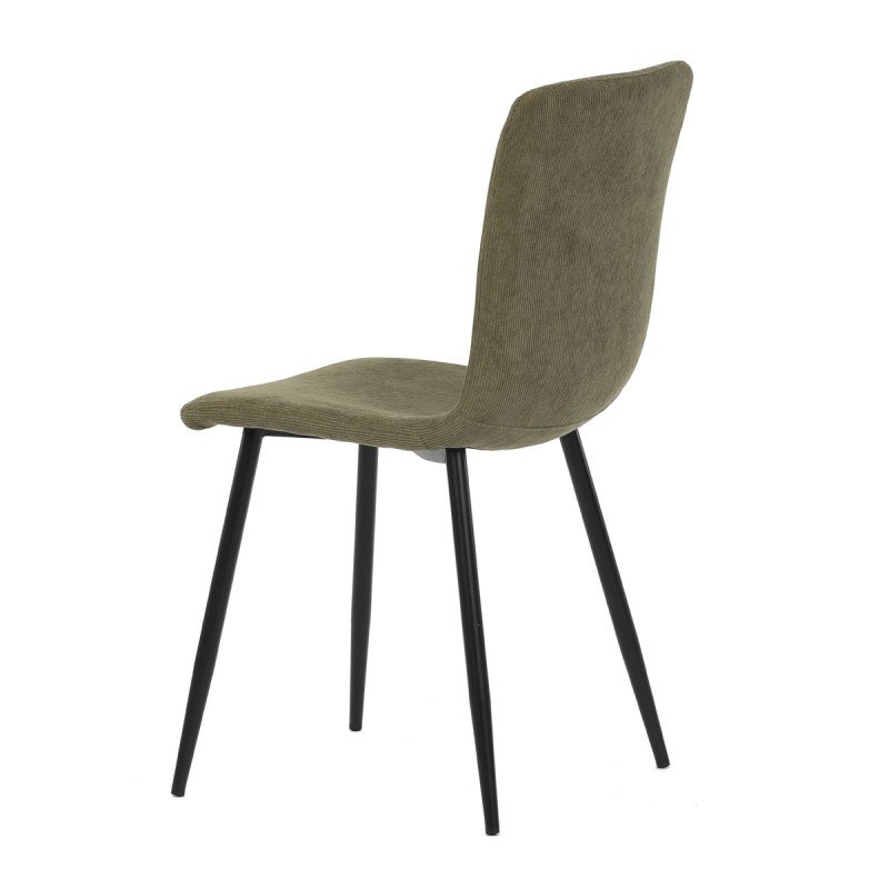 Autronic - Židle jídelní, zelená látka, černý kov - DCL-964 GRN2
