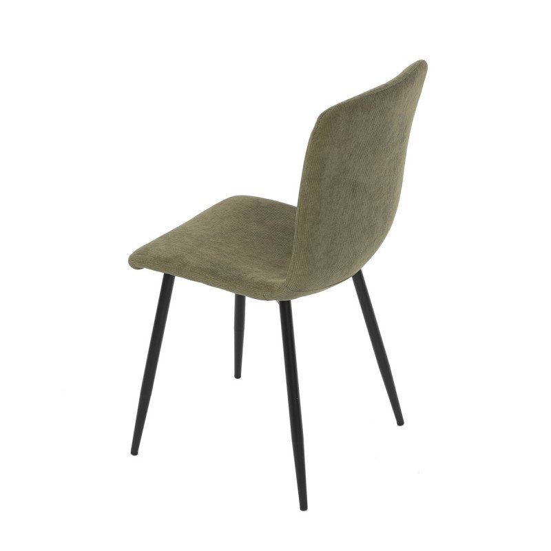 Autronic - Židle jídelní, zelená látka, černý kov - DCL-964 GRN2