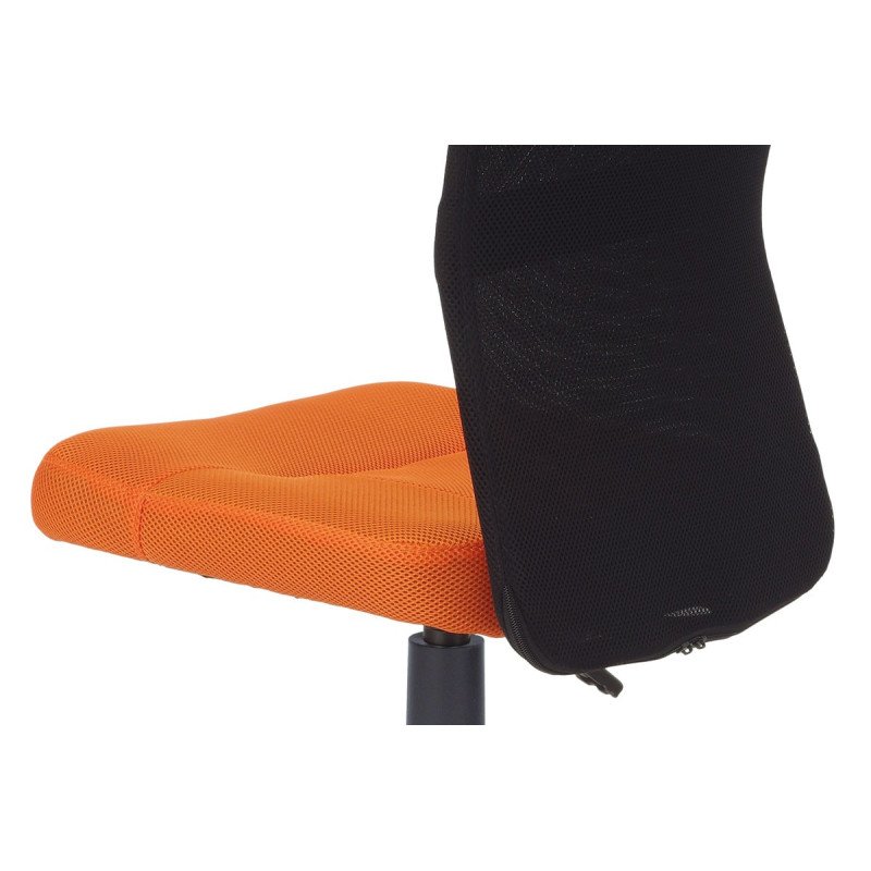 Autronic - kancelárska stolička, oranžová mesh, plastový kríž, sieťovina čierna - KA-2325 ORA