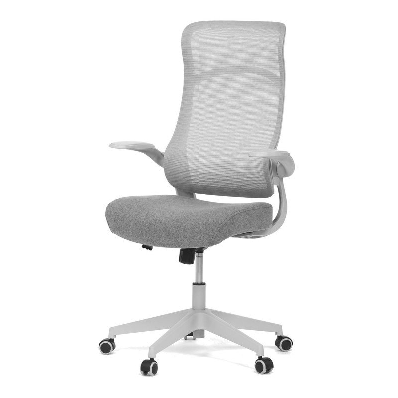 Autronic - Kancelářská židle, houpací  mech., šedá MESH, plast. Kříž - KA-A182 GREY