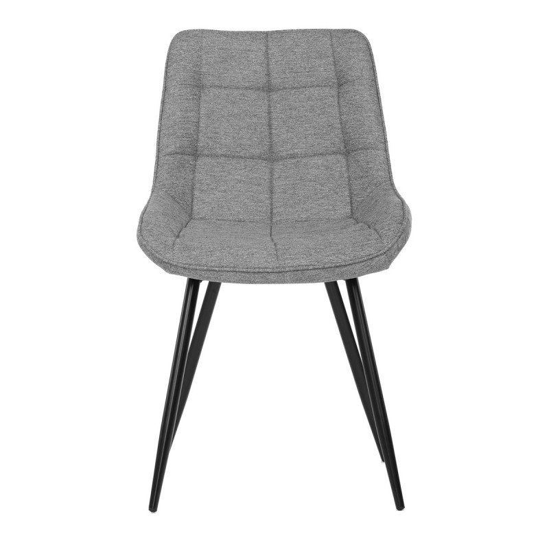 Autronic - Židle jídelní, stříbrná látka, nohy černý kov - CT-395 SIL2