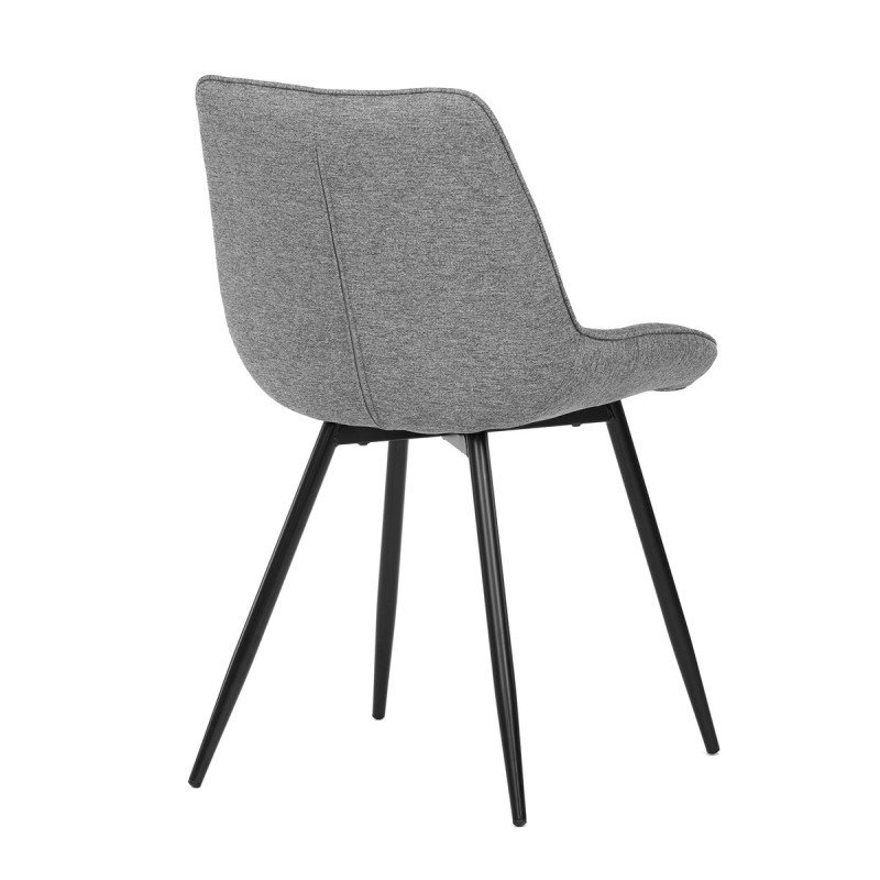 Autronic - Židle jídelní, stříbrná látka, nohy černý kov - CT-395 SIL2