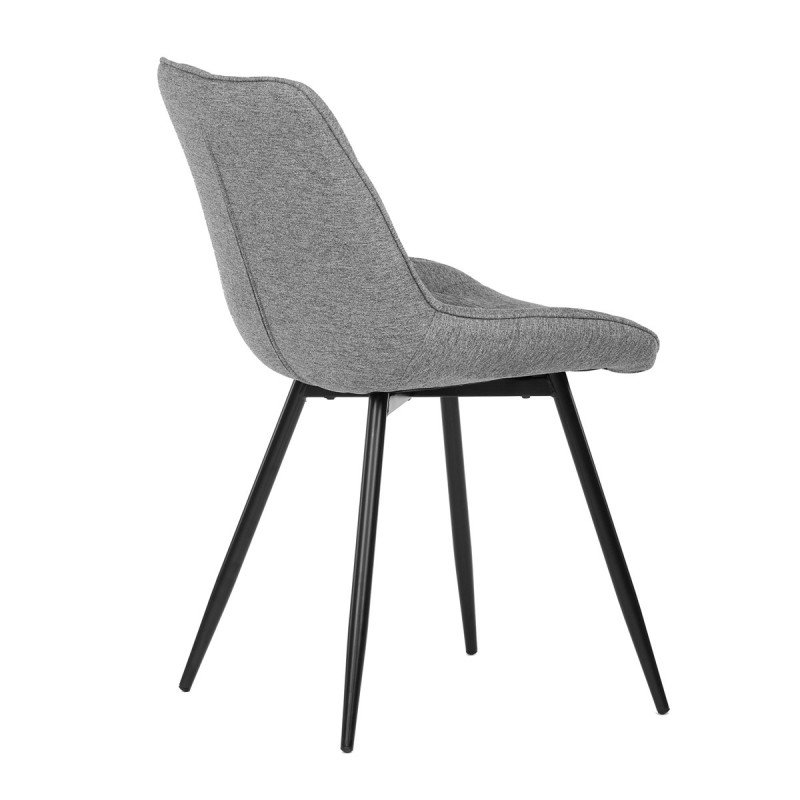 Autronic - Židle jídelní, stříbrná látka, nohy černý kov - CT-395 SIL2