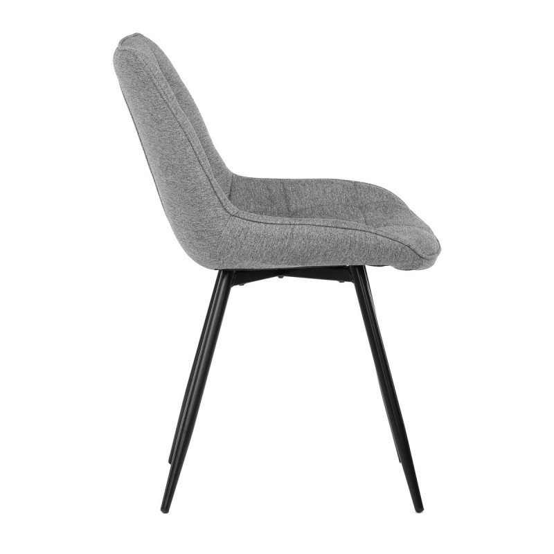Autronic - Židle jídelní, stříbrná látka, nohy černý kov - CT-395 SIL2