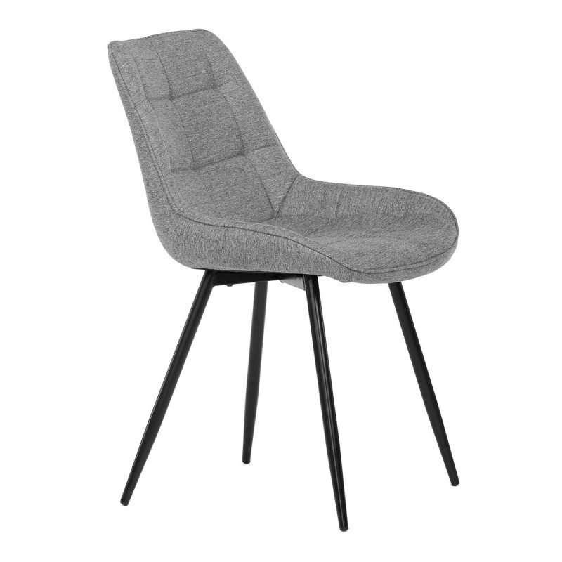 Autronic - Židle jídelní, stříbrná látka, nohy černý kov - CT-395 SIL2