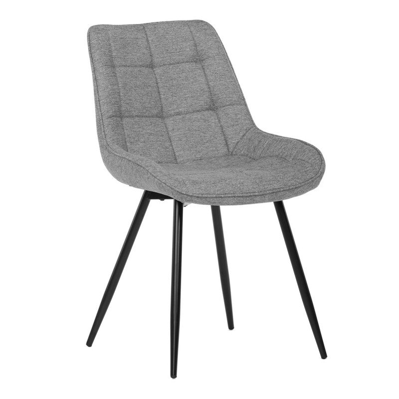Autronic - Židle jídelní, stříbrná látka, nohy černý kov - CT-395 SIL2