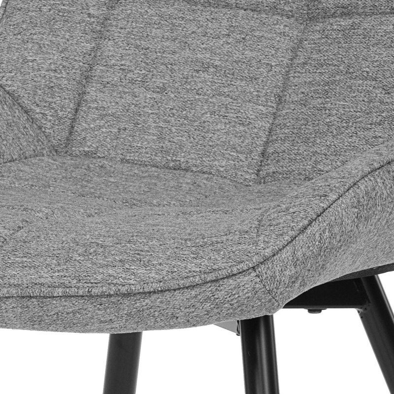 Autronic - Židle jídelní, stříbrná látka, nohy černý kov - CT-395 SIL2