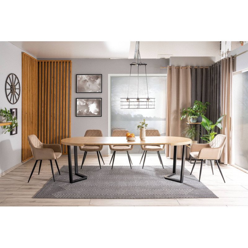 Jedálenská stolička LINEA VELVET - čierny mat/granátová bluvel 86