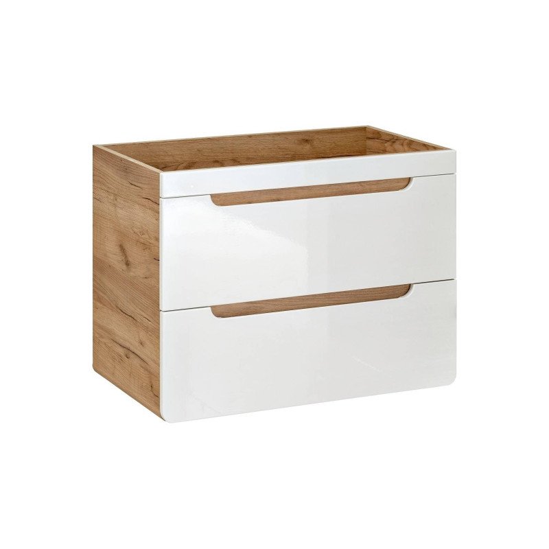 Kúpeľňová skrinka ARUBA WHITE 820 - dub craft zlatý/biely lesk