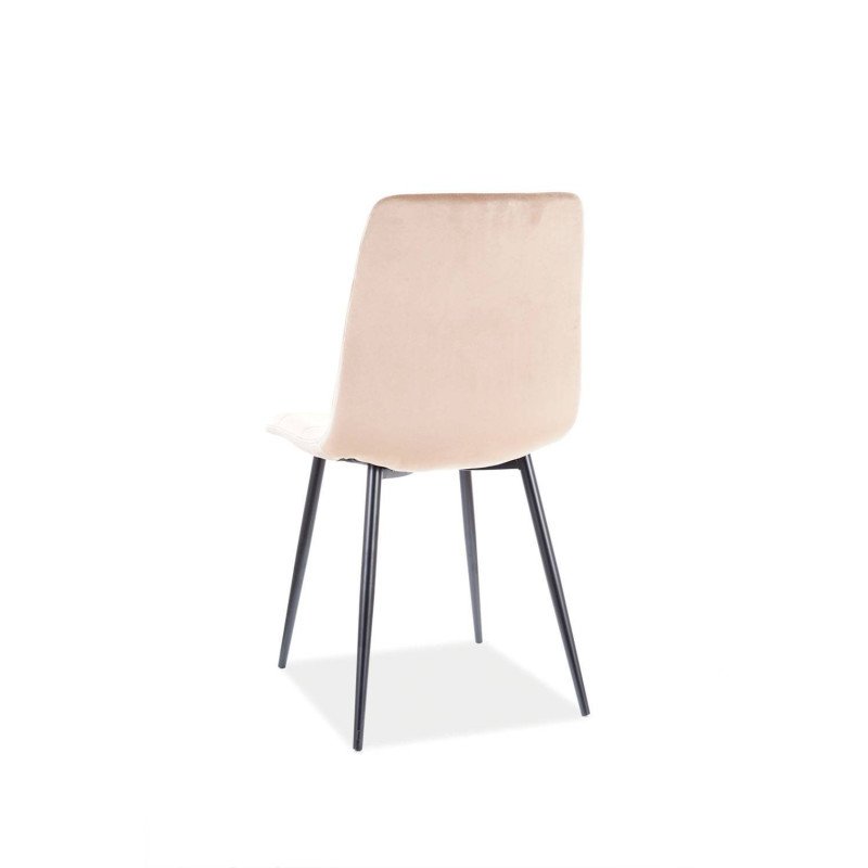 Jedálenská stolička MILA VELVET - čierny mat/hnedá bluvel 48
