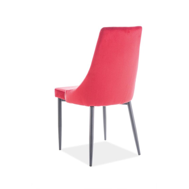 Jedálenská stolička TRIX B VELVET - čierny mat/čierna bluvel 19