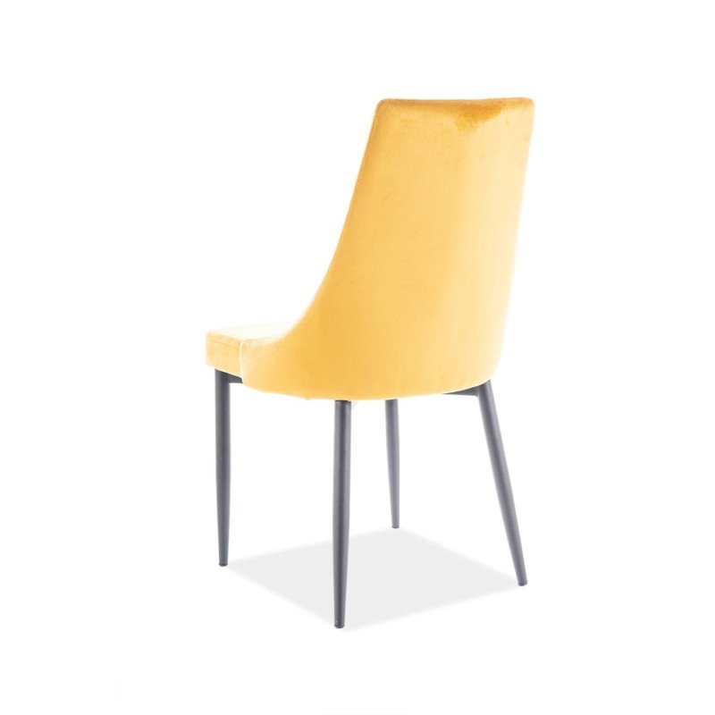 Jedálenská stolička TRIX B VELVET - čierny mat/čierna bluvel 19