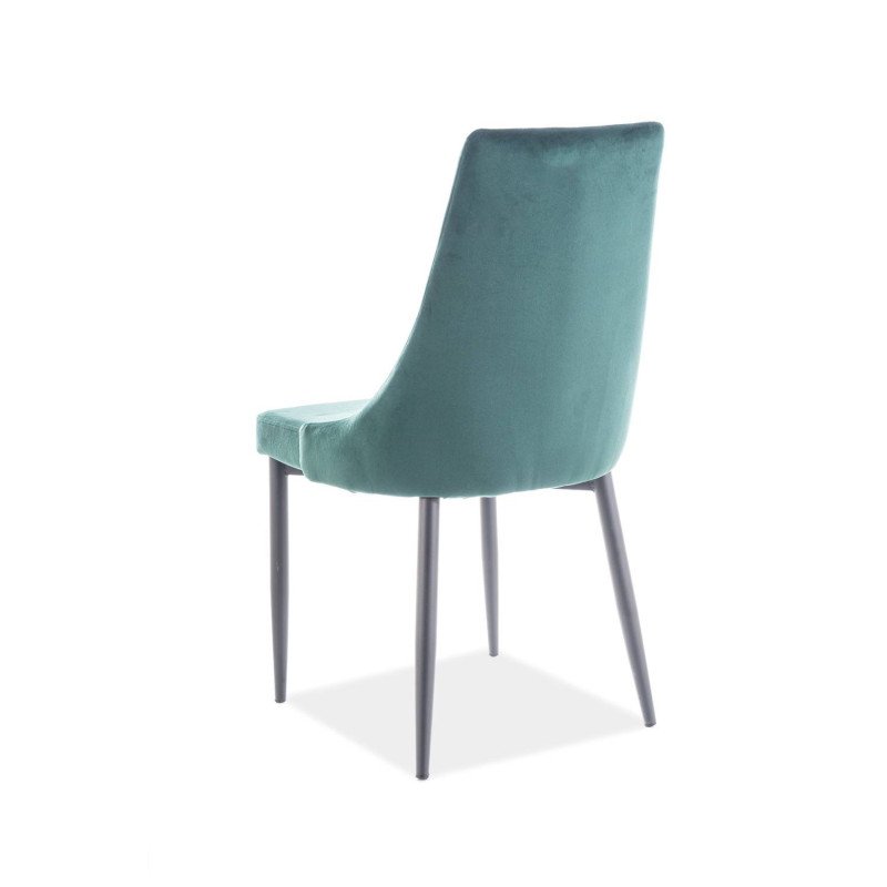 Jedálenská stolička TRIX B VELVET - čierny mat/čierna bluvel 19